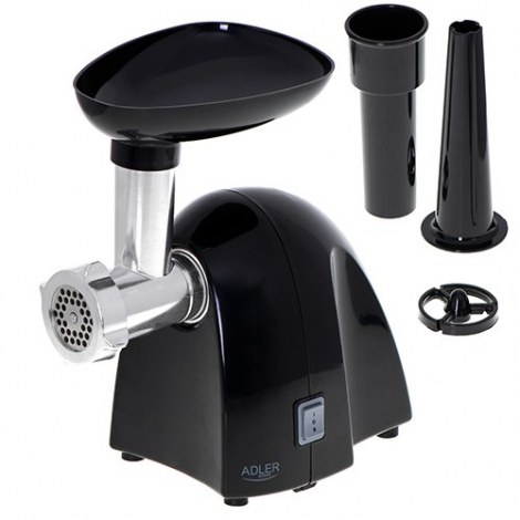 Adler | Meat mincer | AD 4811 | Black | 600 W | Number of speeds 1 | Throughput (kg/min) 1.8 | 3 replaceable sieves: 3mm for gri - 2